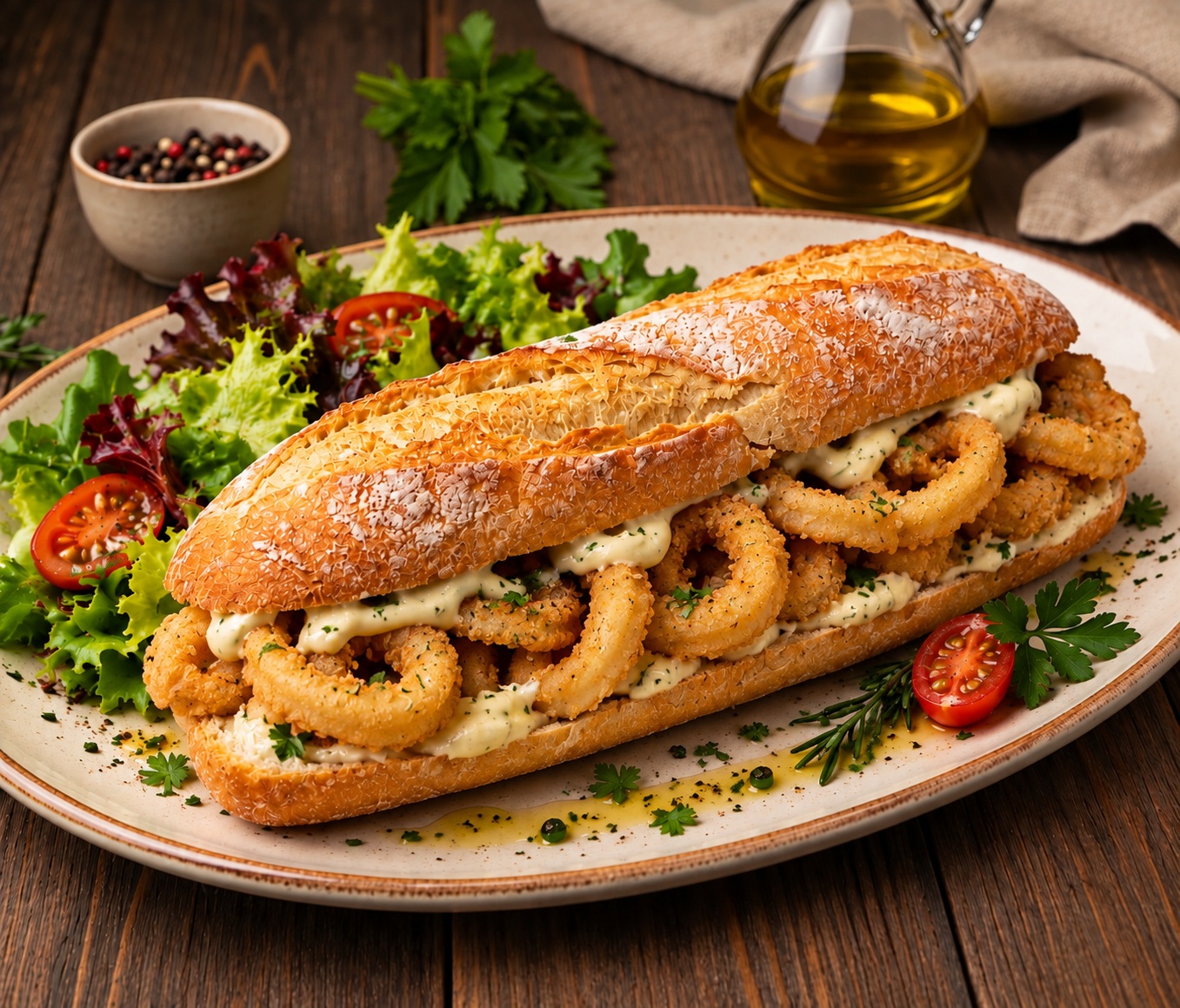 Bocadillo de calamares, foto provisional